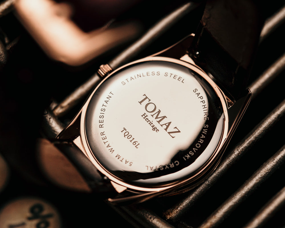 
                  
                    Load image into Gallery viewer, Tomaz Ladies Watch TQ016L-D2D (Rose Gold/Blue) Wine Leather Strap
                  
                