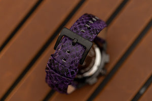 
                  
                    Load image into Gallery viewer, RAWR III TW024E-D2 (Black/Purple) with Purple Green Swarovski (Purple Snake Leather Strap)
                  
                